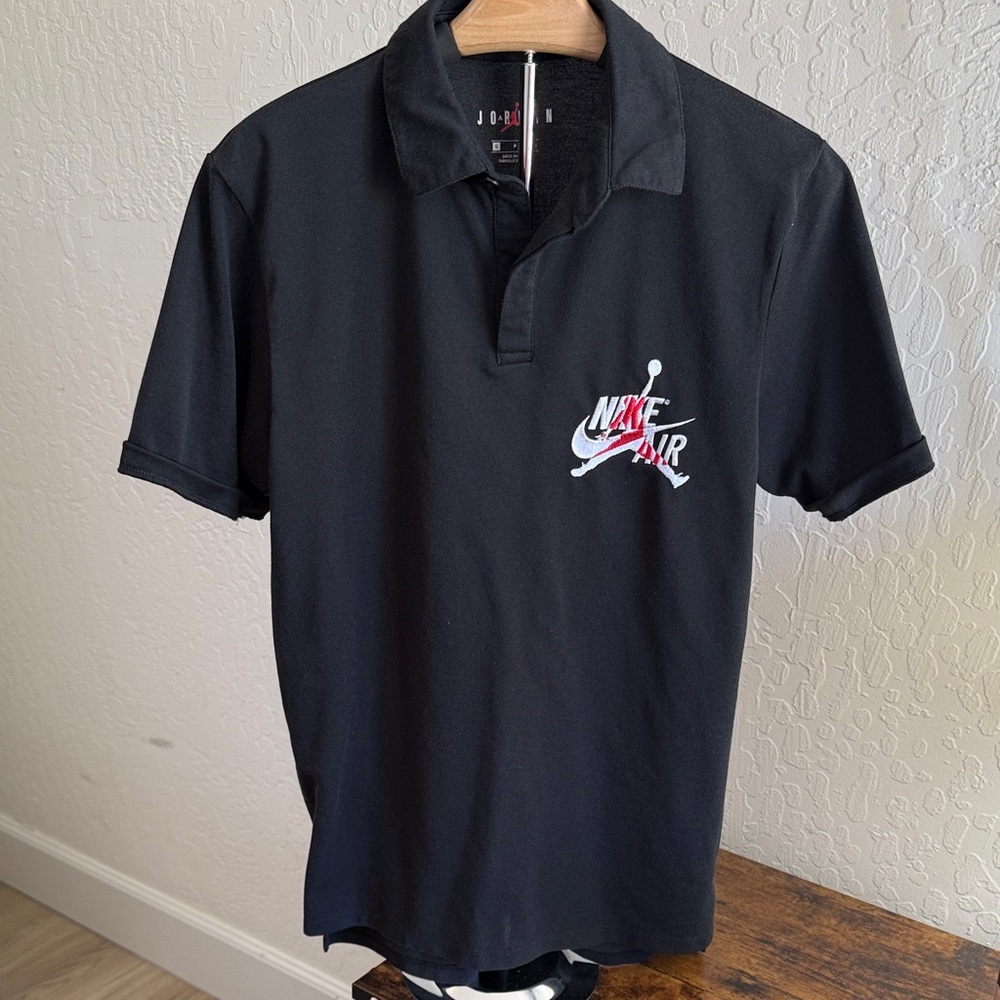 Jordan Black Polo with Nike Air Logo